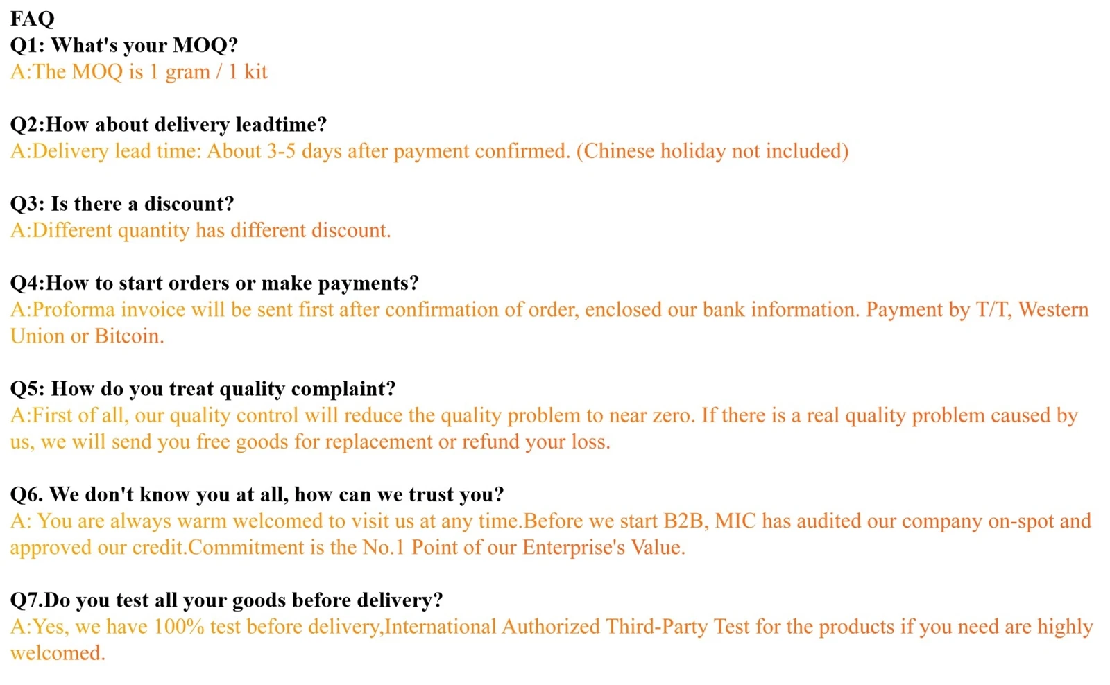 FAQ FAQ